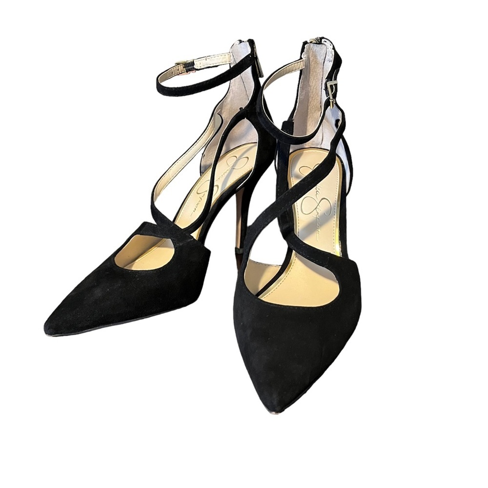 Jessica Simpson women’s size 8.5 Black Suede Dress Shoes no flaws